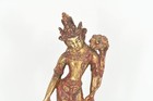 Antique Tibetan Green Tara Statue - Bronze Bodhisattva Of Compassion - Altar Art