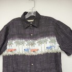 Batik Bay Men s Shirt Multicolored Size Medium Button Up Tropical Classic Cat