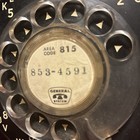 Gte General Telephone Automatic Electric Black Rotary Dial Vintage Wenona Il