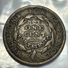 Exonumia  1837 Hard Times Token Not One Cent For Tribute  T-2418