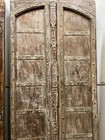Antique Arched Double Doors  Whitewashed Rustic Farmhouse Pair For Veranda 82