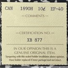 1890-h Canada 10 Cents Iccs Xf40 Lot ov1483 Silver 