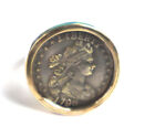 1796 Us Draped Bust Dime Silver Plated Coin Ring  7