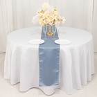 Dusty Blue Satin 12x108  Table Runner Lustrous Wedding Party Catering Dinner