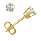 1 3ct Tw Round Natural Diamond Stud Earrings In 14k Yellow Gold