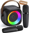 Mini Karaoke Machine portable Bluetooth Speaker With 2 Wireless Microphones