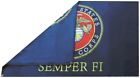 3x5 United States Marine Corps Semper Fi Black 100d Officially Licensed Flag