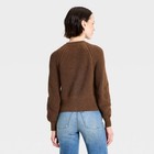 Universal Thread Women s Iconic Long Sleeve Cotton Cardigan Sweater - Brown