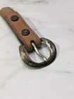 Vintage Belt Buckle Sterling Silver Overlaid Woman s 3 4  Floral Western 