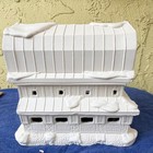 Ceramic Bisque Barn House With Snow Roof Unpainted Paintable Ready To Paint