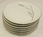 Vintage Johann Haviland Plates 6  Silver Wheat Platinum Trim 8-piece Set Germany