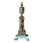 Antique Cast Iron Decorative Single Fireplace Andiron