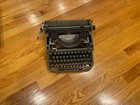 Vintage Portable Green Typewriter Made In Holand W Case - Remington Travel Riter