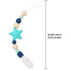 Personalised Baby Dummy Soother Pacifier Silicone Clip Holder Strap Chain 2pcs