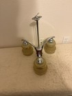 Vintage Mid Century Modern 3 Light Pendant Light Chrome And Glass 