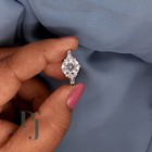2 50 Ct Round Cut Moissanite Solitaire Engagement Ring Solid 14k White Gold Vvs1
