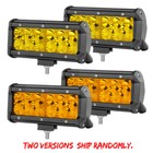 2x 7  3000k Led Fog Work Light Bar Combo Driving Off Road Atv   5-pin Wiring Kit