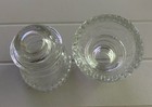 Vintage Pair Surge Babson Bros Chicago 2 3 4  Clear Glass Insulator