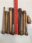 Wood Bobbins Spools Industrial Style 3 -8 75  Wooden Quills Mixed Lot-10