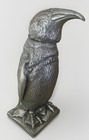 French Art Deco Pewter Penguin Inkwell W  Original Glass Insert Rare