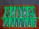        New Vintage 1958 Anri Toriart Charlemagne Hand Painted Chess Set Box 21