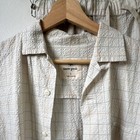 Snow Peak Seersucker Check 2pc Shirt   Drawstring Pants Matching Set Us Small