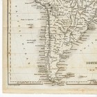 1829 Antique South America Map   Sidney Hall Copper Engraving  Longman   Co 