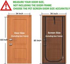 Pet Screen Door 34  x83   cat Resistant Mesh With Zipper u-type black 