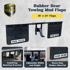 Tow Tuff 2418amf 18  X 24  Universal Hitch Mount Rubber Rear Towing Mud Flaps