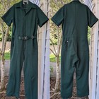 Vintage 70s Leisure Suit Mens Belted Jumpsuit Sears Perma Prest Safari Polyester