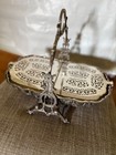 Antique Vintage Bun Warmer Clamshell 1800s Fireplace Victorian Silver Plated