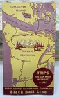 Vtg 1946 Puget Sound Ferry Service Brochure  black Ball Line  kalakala 