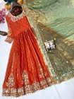 Anarkali Gown Pakistani Dress Ready Made Salwar Kameez Wedding Party Bollywood L