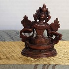Green Tara Buddhist Small Figurine 2 Inch Bronze Tone Cold Cast Resin Statue