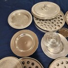 Lot Of Artistic Churchware Vtg Aluminum Communion Plates Cups Trays Lids Thomas