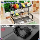 2-tier Over The Sink Dish Drying Rack  Large Kitchen Rack 24 8 -35 4  Adjustable