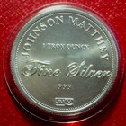 Johnson Matthey Bullion Round 1 Troy Oz  999 Fine Silver In Capsule