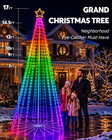 7ft Outdoor Christmas Tree With Lights  Diy Light Show Led Christmas Tree