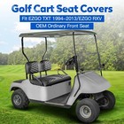 Nokins Golf Cart Seat Covers Ezgo Txt 94-13 Rxv Vinyl Cushion Carbon Fiber Black