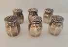 Antique Gh French Sterling Silver Miniature Salt Pepper Shakers Set Of 6   47 Gr
