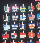 1959 Nabisco Shredded Wheat 82 83 Tin Country Flags Lot Vintage Premiums