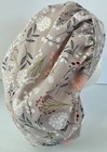 Gray Floral Print Size Large Medical Bouffant Scrub Cap Surgery Hat