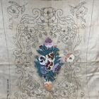 Vintage Rug Hooking Tapestry Dritz Burlap Canvas Mrs Harry King 50  X 40 