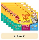 6 Pack Meow Mix Savory Morsels Seafood Variety Wet Cat Food 2 75oz  72 Cans 