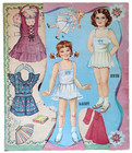 Vintage Paper Dolls And Their Dollies Saalfield Original Book Partly Cut 1940s