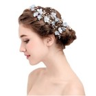 Wedding Hair Comb Rhinestone Flower Clip Headdress Crystal Bridal Hair Access   