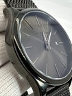 Men s Akribos Xxiv Ak959 Quartz Sunray Dial Date S-steel Mesh Black Wrist Watch