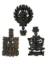 Antique Vintage Ornate Cast Iron Footed Trivets - Lot Of 3