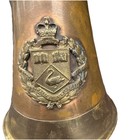 Vintage Brass Military Bugle With Red Rope