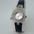 Vintage Avon Quartz Watch Women Silver Swan Shape Leather Japan Movt New Battery